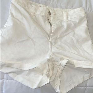 H&M High Waisted White Shorts